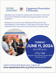 Community Engagement Presentation and Discussion 