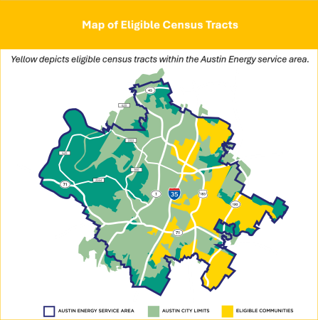 Solar for All map of eligible census tracts