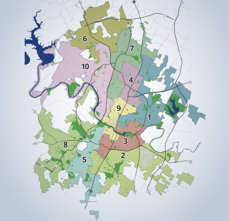 City of Austin District Map